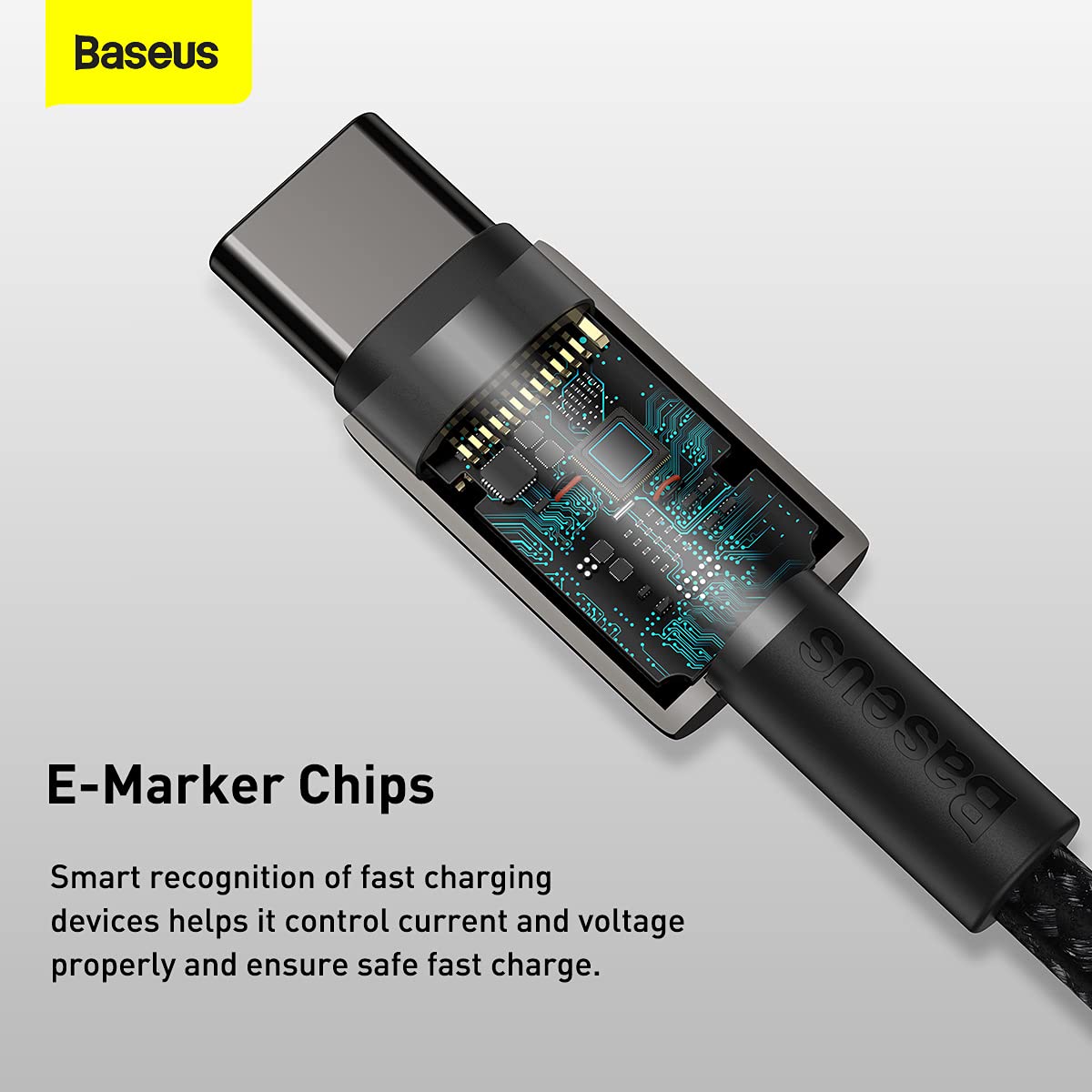 Baseus Cavo Di Ricarica Rapida USB-C A USB-C 100W PD - Tungsteno Dorato, Lunghezza 2 Metri - Catwj-A01 Preto