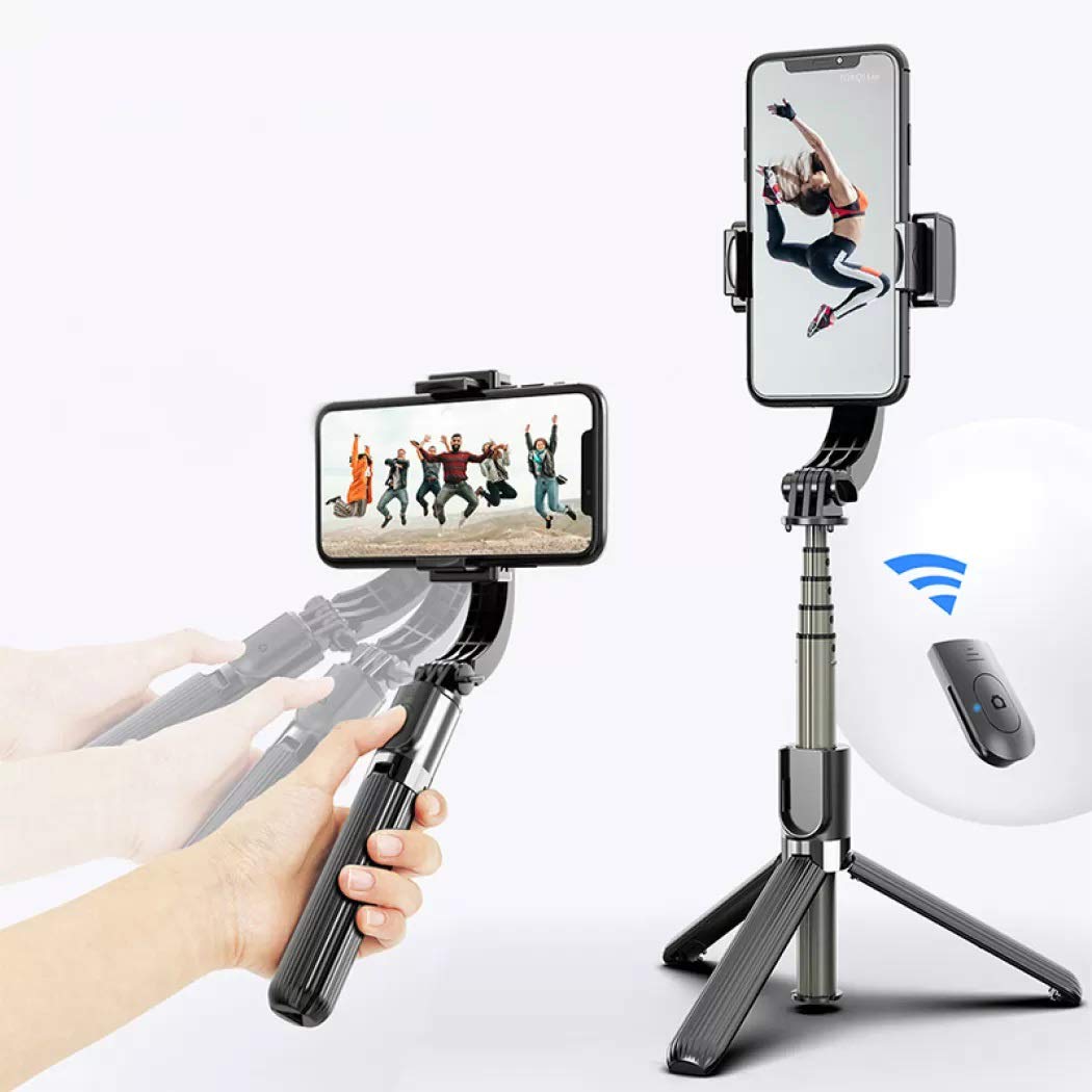 AGA AGPRO Gimbal Stabilizer for Smartphone L08 Handheld Gimbal with 360°Auto Balance Remote Wireless Bluetooth Selfie Stick Pan-tilt Tripod with Built-in Bluetooth Remote