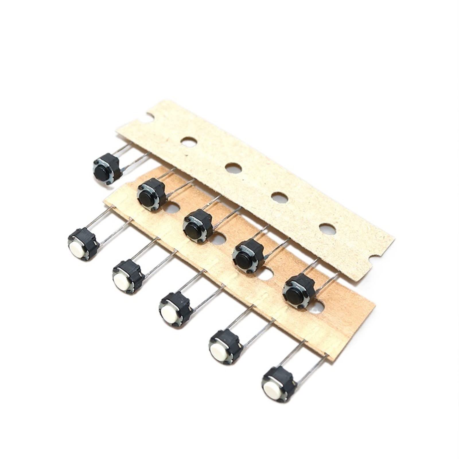 FQJYXWEWL Replacement Parts 10pcs 6 * 6 * 4.3mm 2pin Tactile Tact Push Button Switch 6x6x4.3mm 2p Vertical Round Micro Switch White Black
