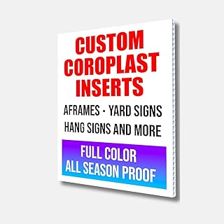 Generic Custom 24x36"" Coroplast for A-Frame & Signicade Sign Insert - READY IN ONE DAY - UV Printed - Weather-Resistant Sandwich Board Signs for Business, Events, and Campaigns, WHITE