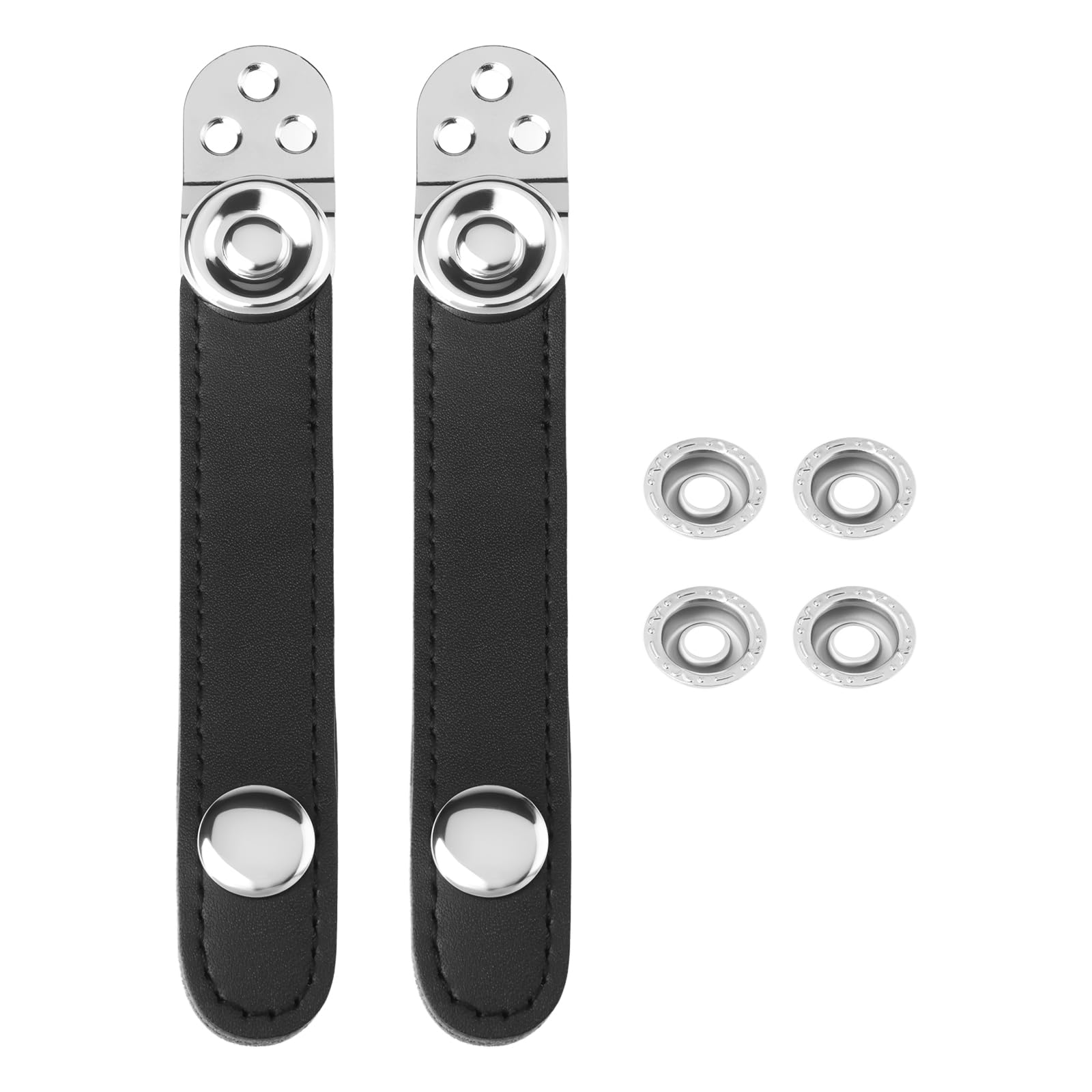 VGOL 2Pcs Adjustable PU Leather Bellows Straps for Bass Accordions with Buckles,7.6cm