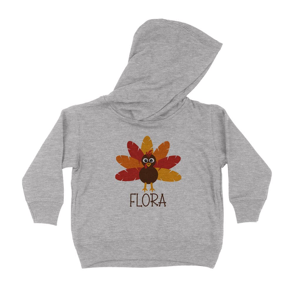Turkey Flora Kids Hoodie Sweatshirt Toddler 5T Heather Grey