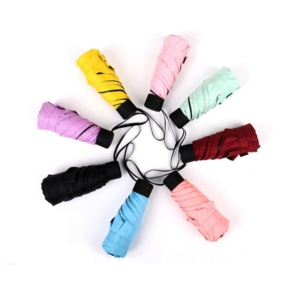 VankiMini Trval Compact Umbrella UV Protection Ultra Light Windproof Rain Umbrella