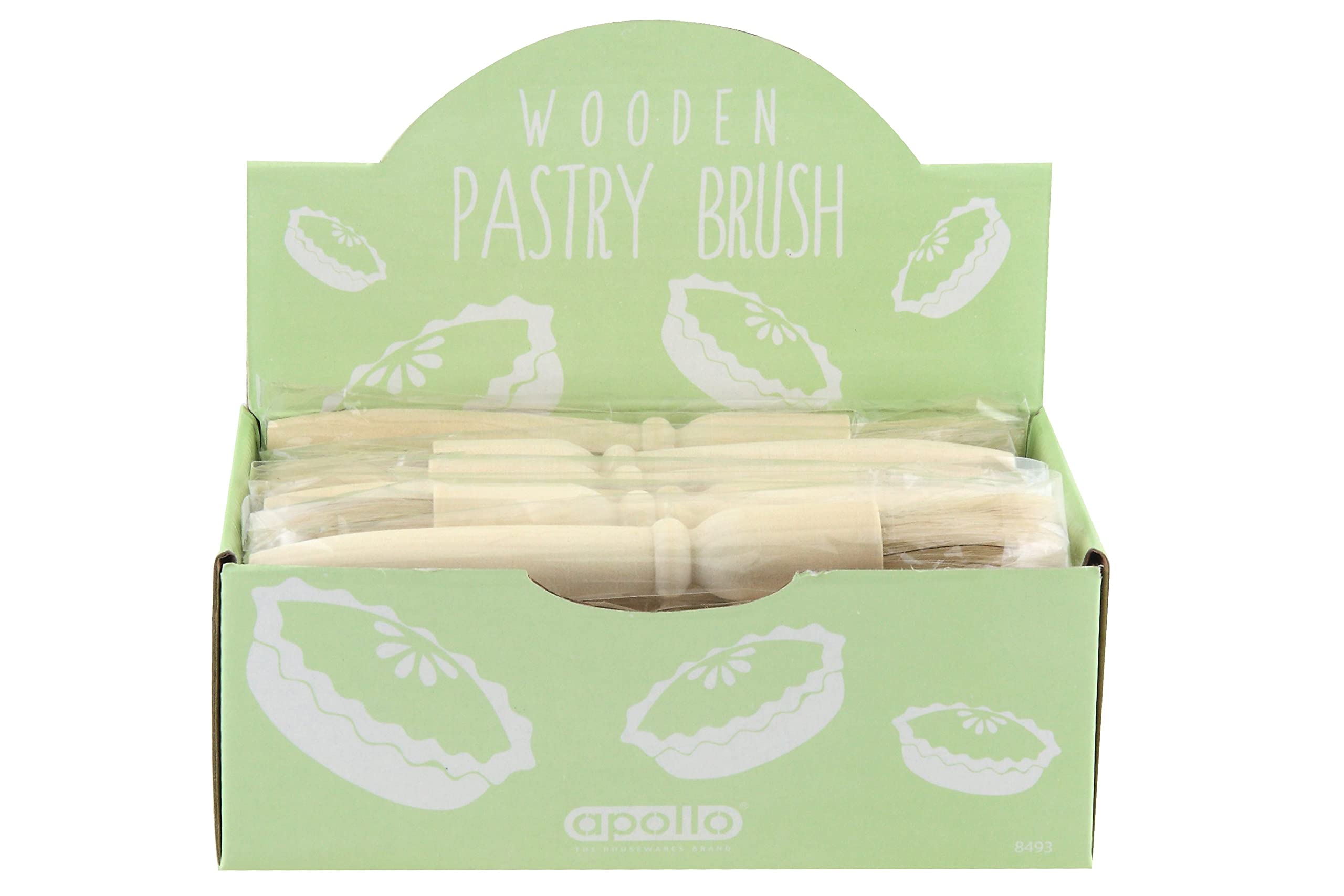 apollo THE HOUSEWARES BRAND Pastry Brush 2dz in Display, Multi-Colour, 18.5x2.2x2.2, 8493