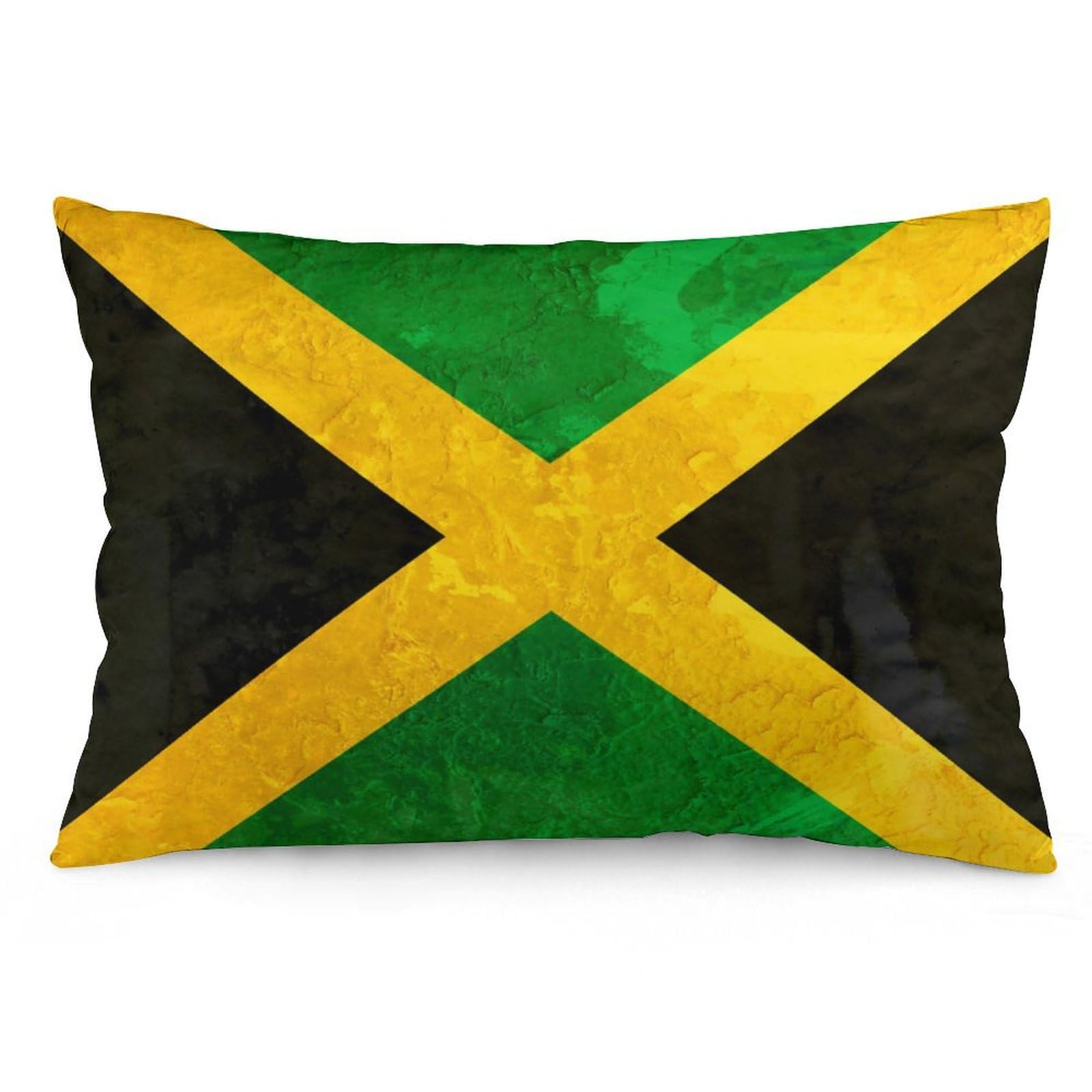 Jzemdybill Jamaica Flag Art Design Pillowcase, Pillow Case, Rectangular Plush Pillow Cover For Couch Bedroom