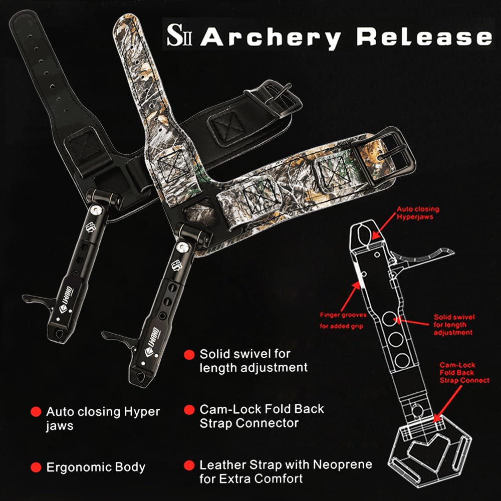 Tir à Arc Déclencheur Arc Compound Release Aid Réglable Trigger Libération Accessoire pour Chasse Étrier de poignée