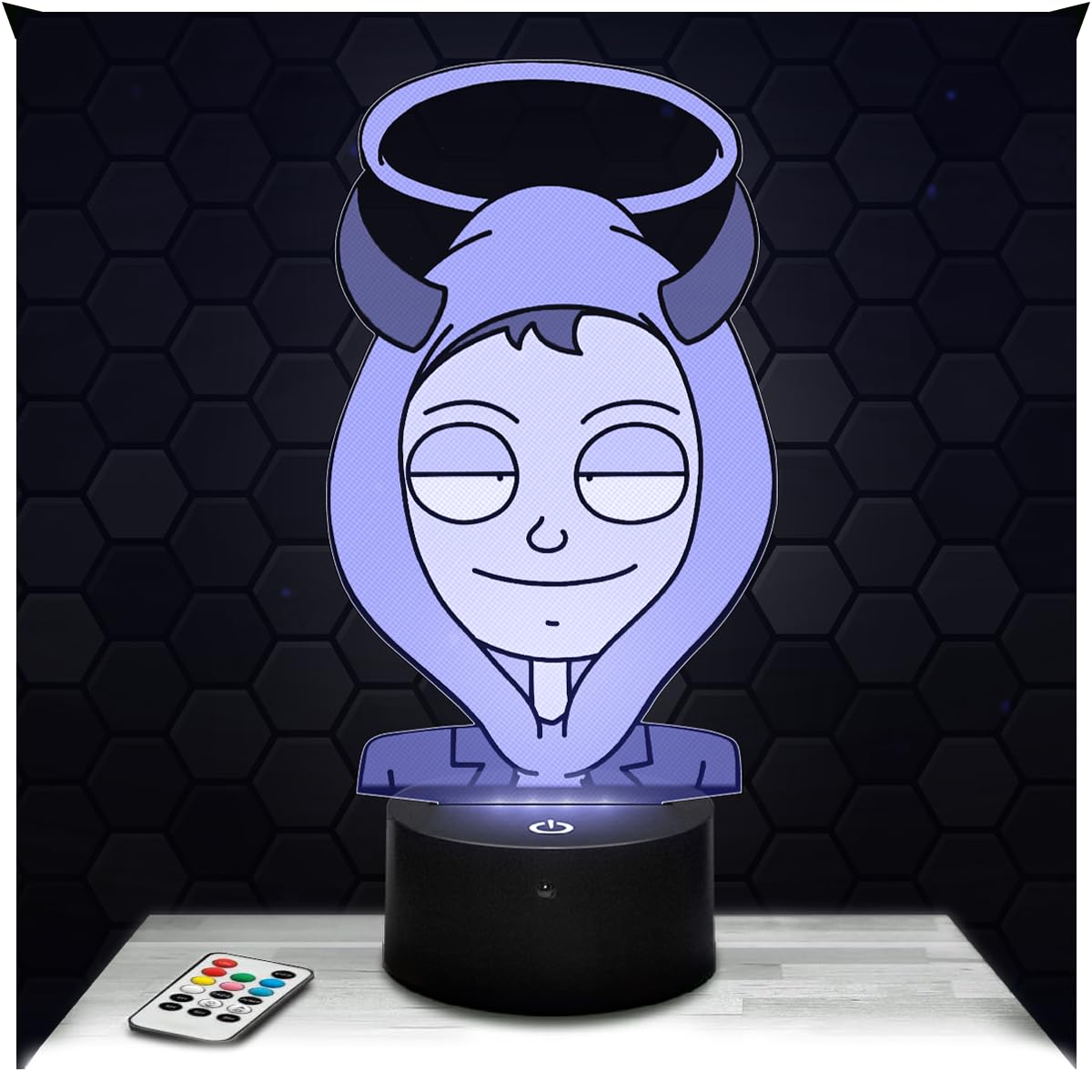 Lampephoto.fr - 3D Lamp Thasup Rapper Singer and Producer, Touch LED Night Light, 3D Hologram Effect, Christmas Birthday Gift Idea for Men Women, Bedroom Decoration Object