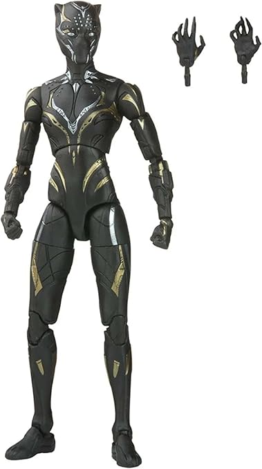 Svart pansarhuvud 3 fokuserar på en känd gestalt 6 61QblTpuJPL. AC SY679 Marvel Legends Series Black Panther Wakanda Forever Black Panther 6-Inch MCU Action Figure Toy, 2 Accessories