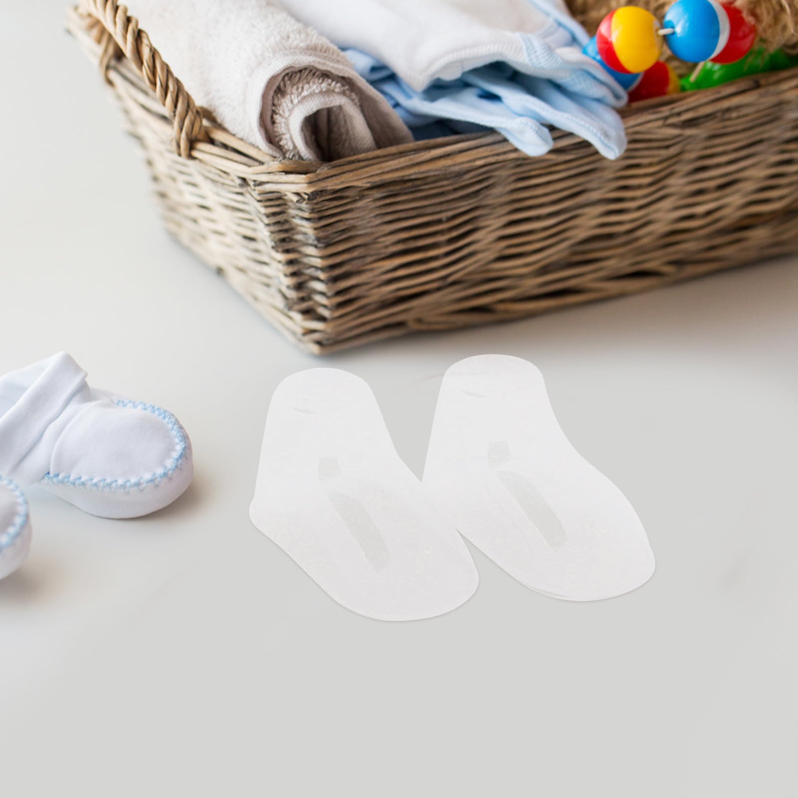 Healifty Transparente Schuhspanner für Babysocken 100 Stück Pvc Schuhhalter Babyschuh Präsentationsständer 10cm Stabil für Kleinkinderschuhe