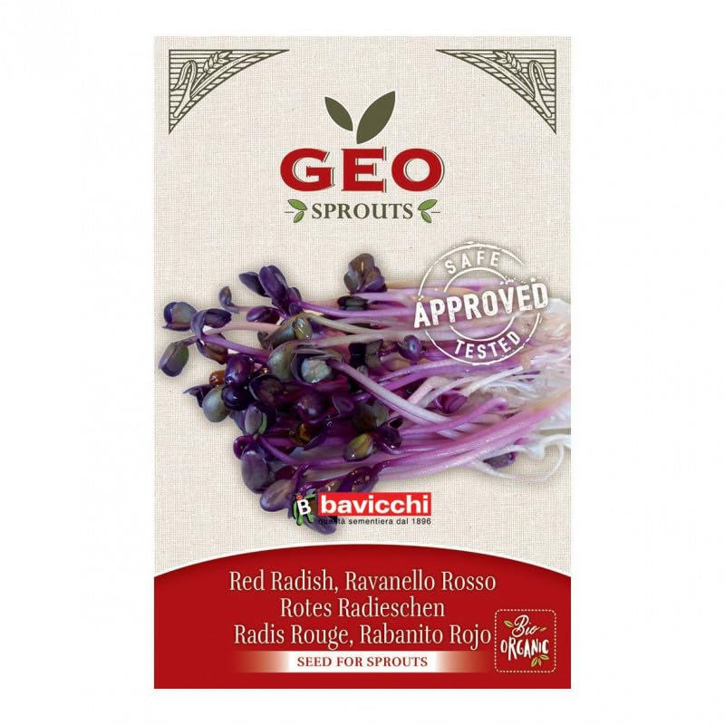 Kit de Germination GEO Plus 3 Niveaux – Excellente qualité & très haute germinabilité | Germoir plastique sans BPA (couvercle + base d’égouttage) |10 Graines à germer bio longue conservation (250 g)