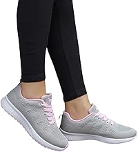 Zapatillas de Deporte Respirable para Correr Deportes Zapatos Running Cojines de Aire Calzado Mecedora Net para Estudiante Volar Zapatos Deportivas de Mujer Gimnasia Ligero Sneakers Atletismo riou1
