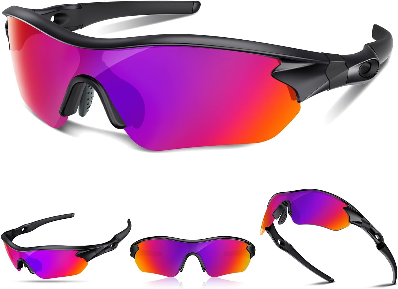 Polarized Sports Sunglasses for Men Women Youth Baseball Running Fishing Tennis Golf Cycling Driving Motor TAC UV400 TR90 Polarized Sports Sunglasses for Men Women Youth Baseball Running Fishing Tennis Golf Cycling Driving Motor TAC UV400 TR90