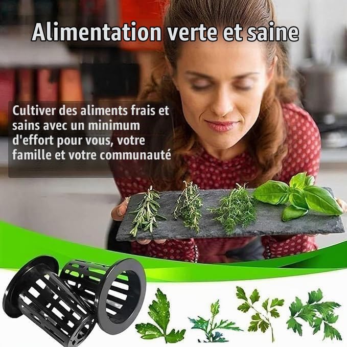 Système Hydroponique Vertical 45 Trous 154cm, Tour de Culture Intérieure avec Pompe, Jardin d'Herbes Aromatiques tout-en-un pour Balcon, Jardinage Intérieur en PVC Alimentaire, Idéal pour Débutant