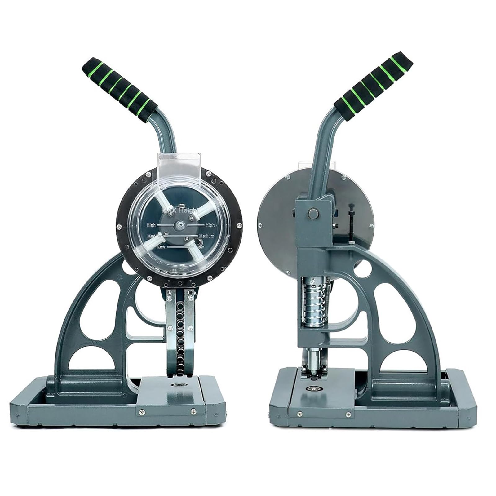 Máquina de fijación semiautomática de ojales para pancartas, toldos, carteles, incluye 1000 ojales en 5 tamaños: 5,5 mm, 6 mm, 8 mm, 10 mm, 12 mm, herramienta de hebilla de anillo de metal