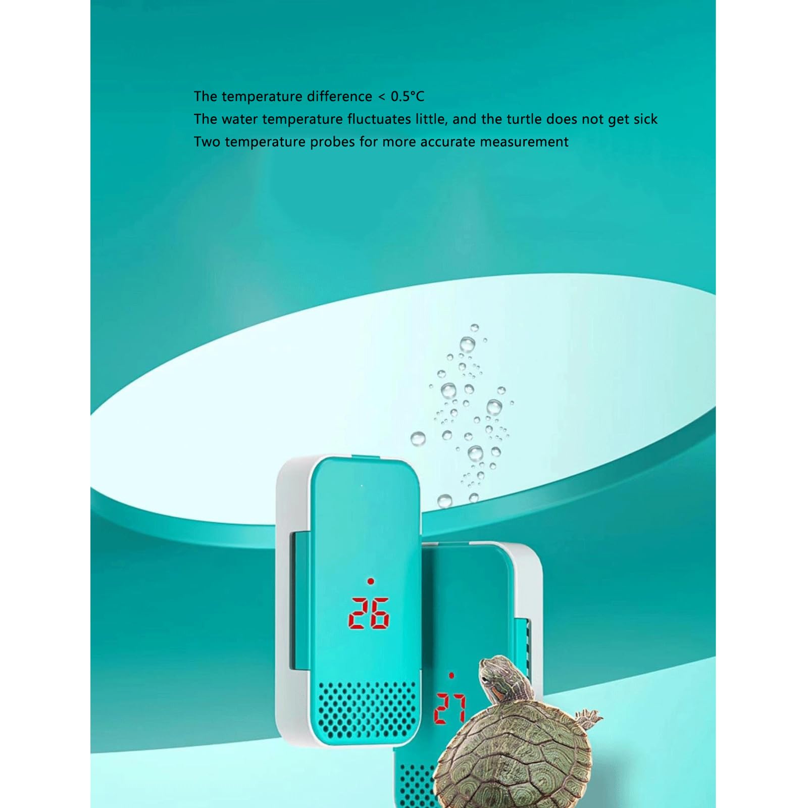 Canna di Riscaldamento per Acquario Riscaldatore Termostatico Automatico Piccola Conversione Frequenza Basso Livello dell'Acqua,50W