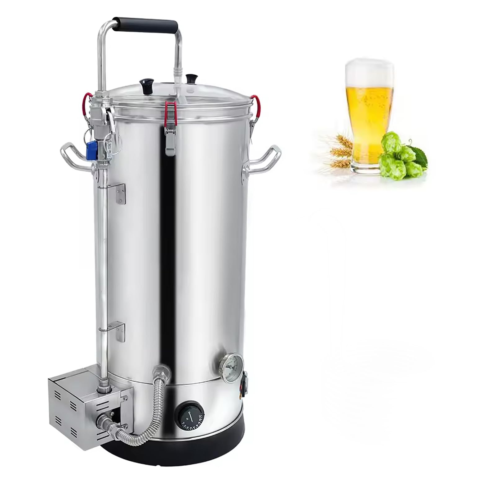 Zestawy do automatycznej produkcji piwa o pojemności 29 litrów, komercyjny dystrybutor piwa typu Keg Craft z pokrętłem temperatury i rurką skraplacza