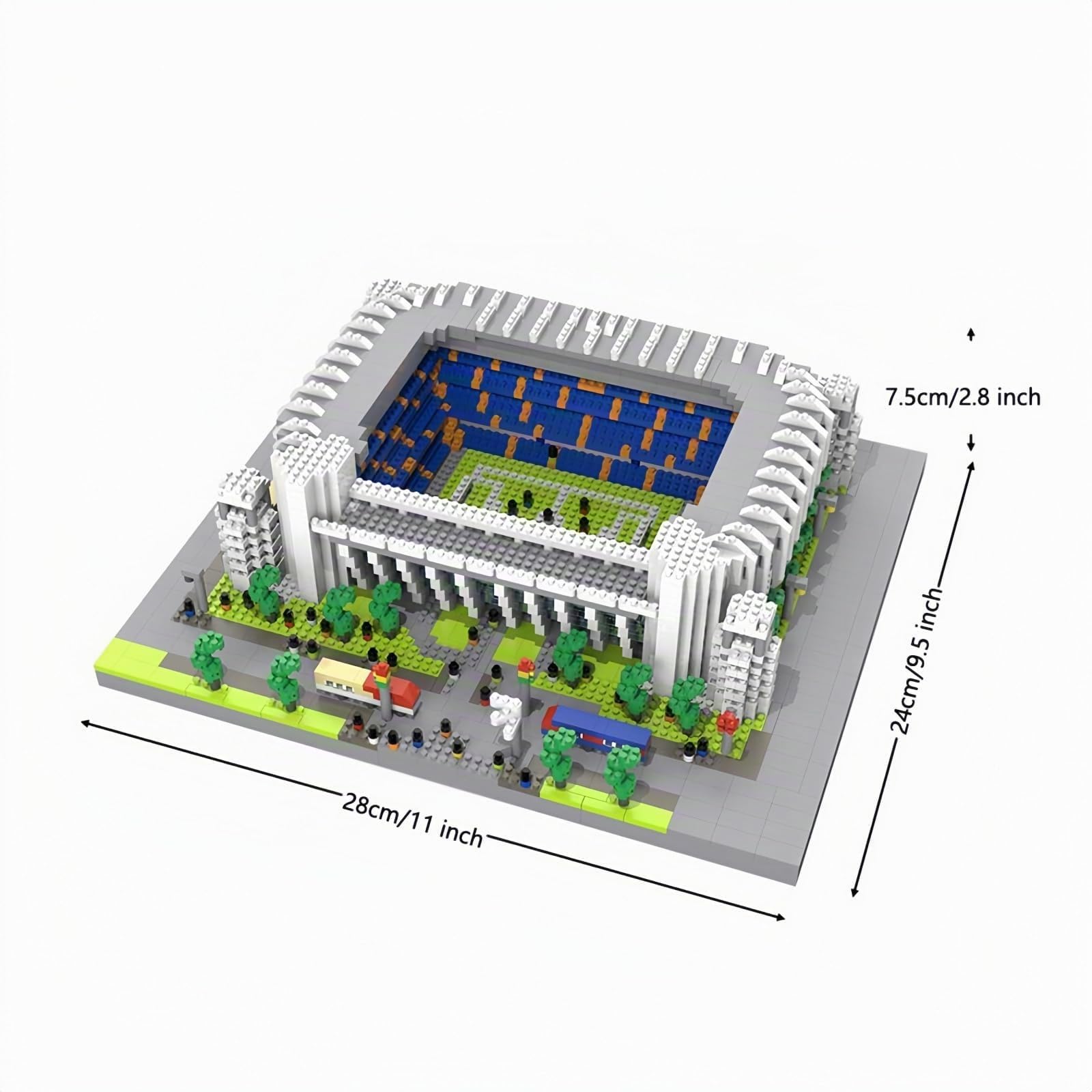 El Conjunto de Bloques de construcción arquitectónica Micro Mini de Estadio de fútbol - Juguete entretenido para Adultos Aficionados al fútbol