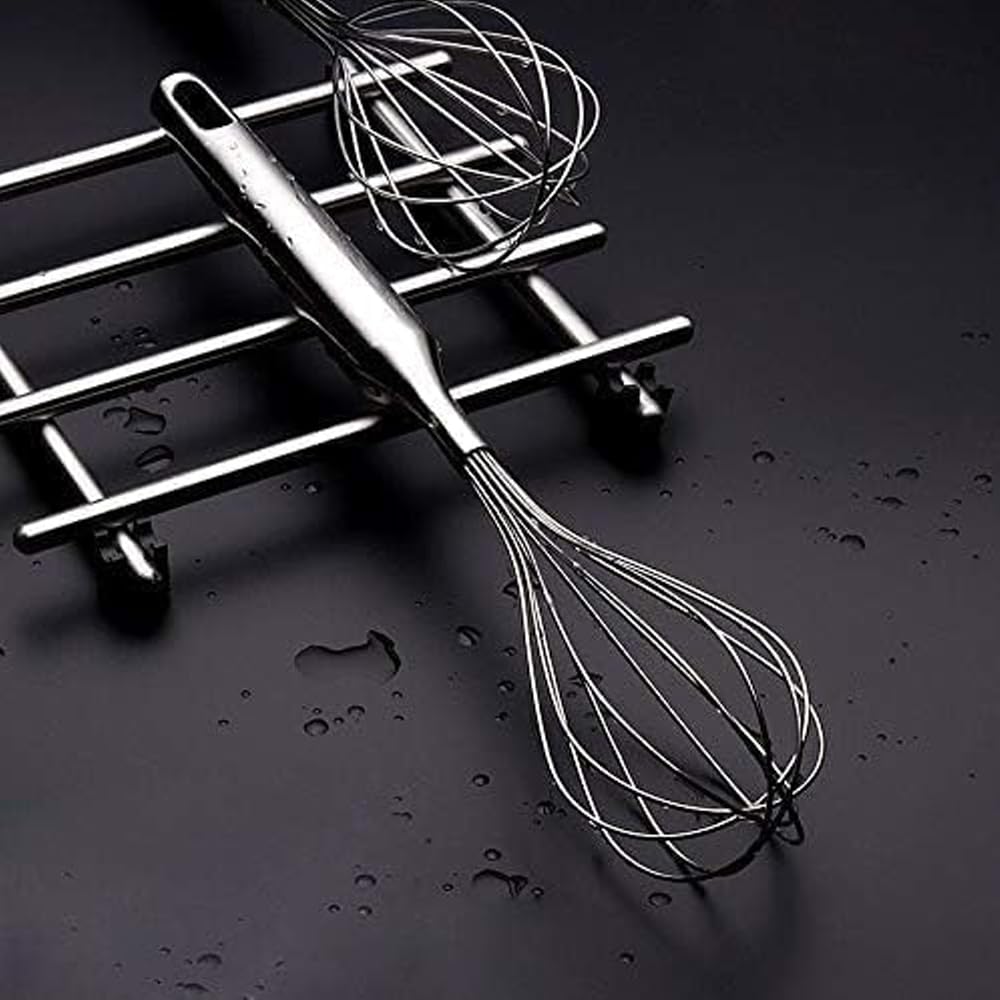 Juego de 2 batidores de alambre de cocina de acero inoxidable 304 de 12 pulgadas (2 unidades)