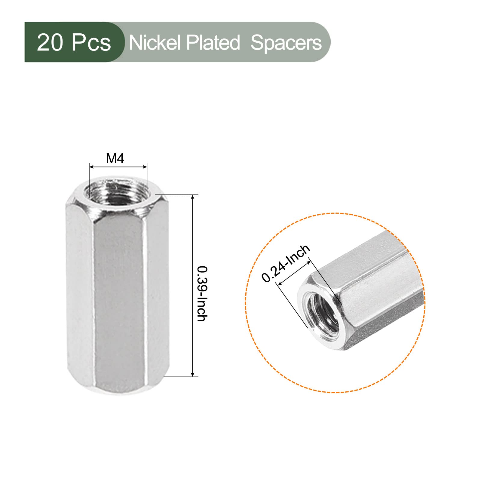 YOKIVE 20 Pcs M4 Spacers, Brass Hex PCB Standoffs Nuts, Keep Height Consistent, Great for Motherboard Circuit Board - Image 2