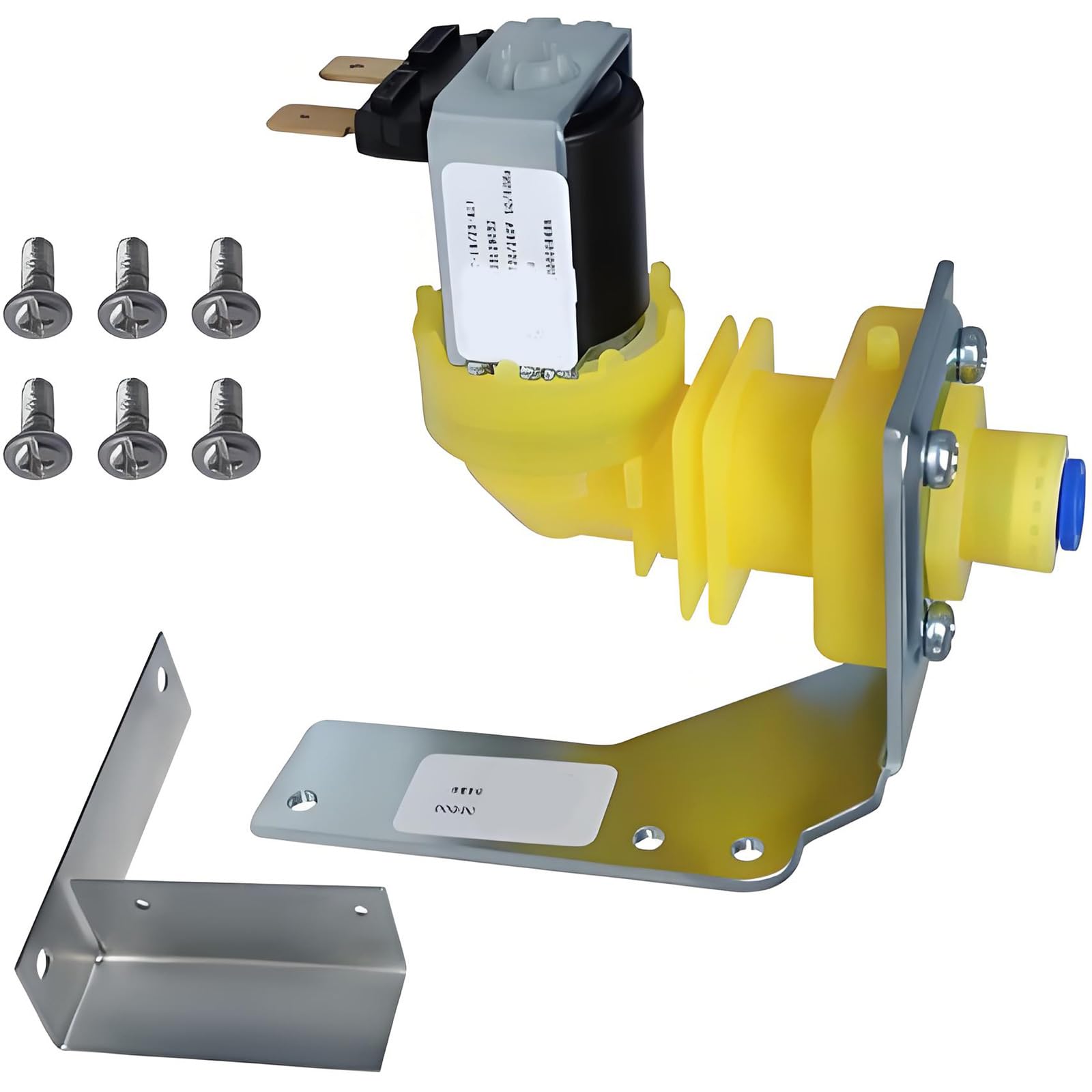 BELOWSYALER Water Inlet Assembly Replacement Part 000008486 for Ice Maker Repair, Solenoid Component with Mounting Bracket for Service Use