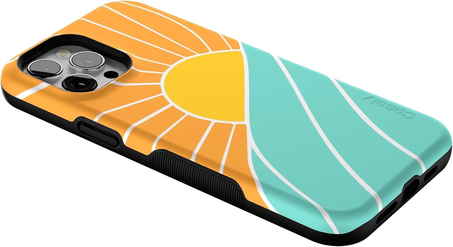 Casely iPhone 12 Pro Max Case | Waves & Rays | Sunshine | Bold Protective Design | MagSafe Compatible Design