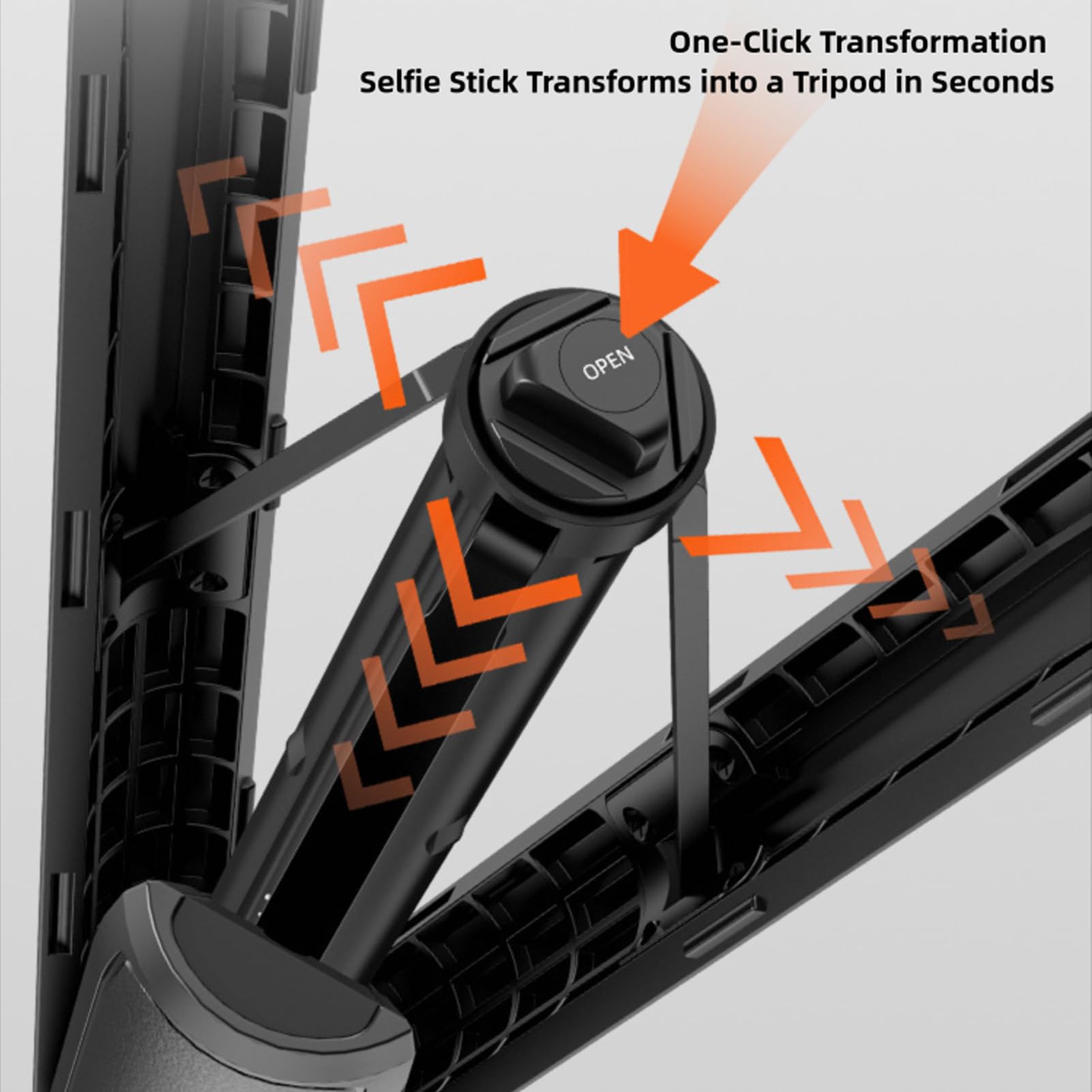 Tonysa Treppiede Selfie Stick da 140 Cm Adatto per ACTION6 Supporto Magnetico per Fotocamera Portatile Regolabile