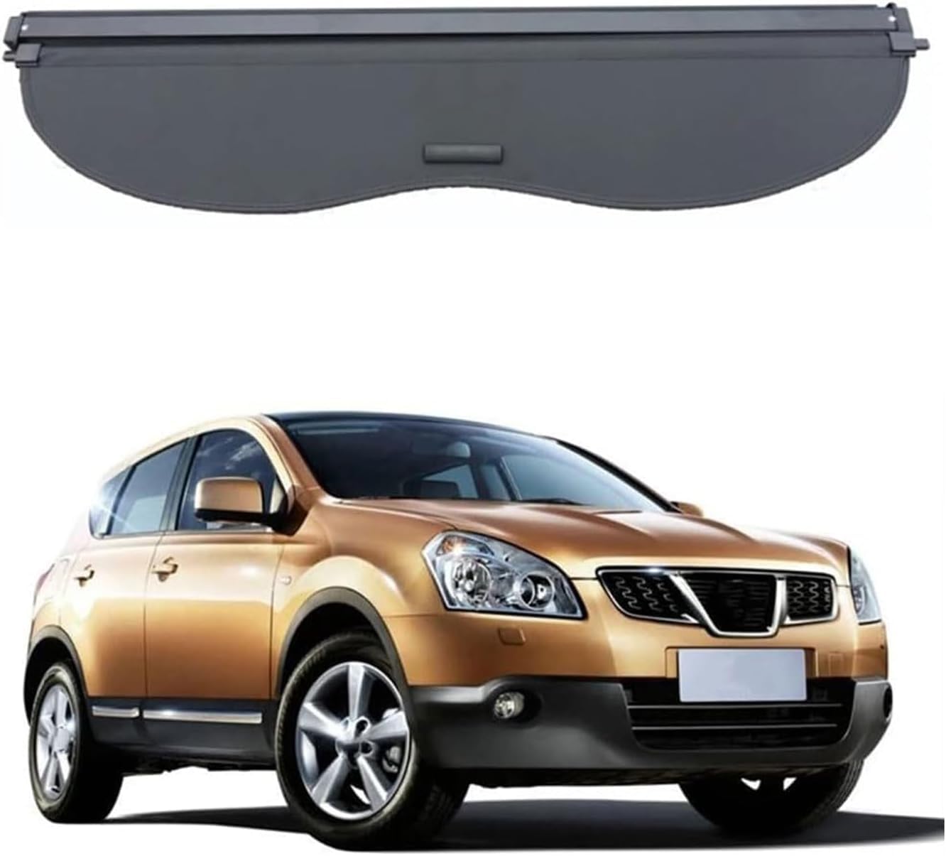 Huiloogye Retractable Rear Trunk Parcel Shelf For Nissan Qashqai 2008-2015, Curtain Shelves Luggage Cargo Shield Cover Auto Shelves Organizer