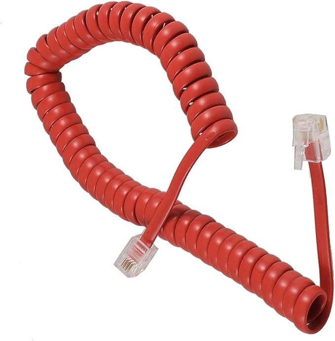 uxcell RJ9 4P4C Connector Plug Telephone Coiled Stretchy