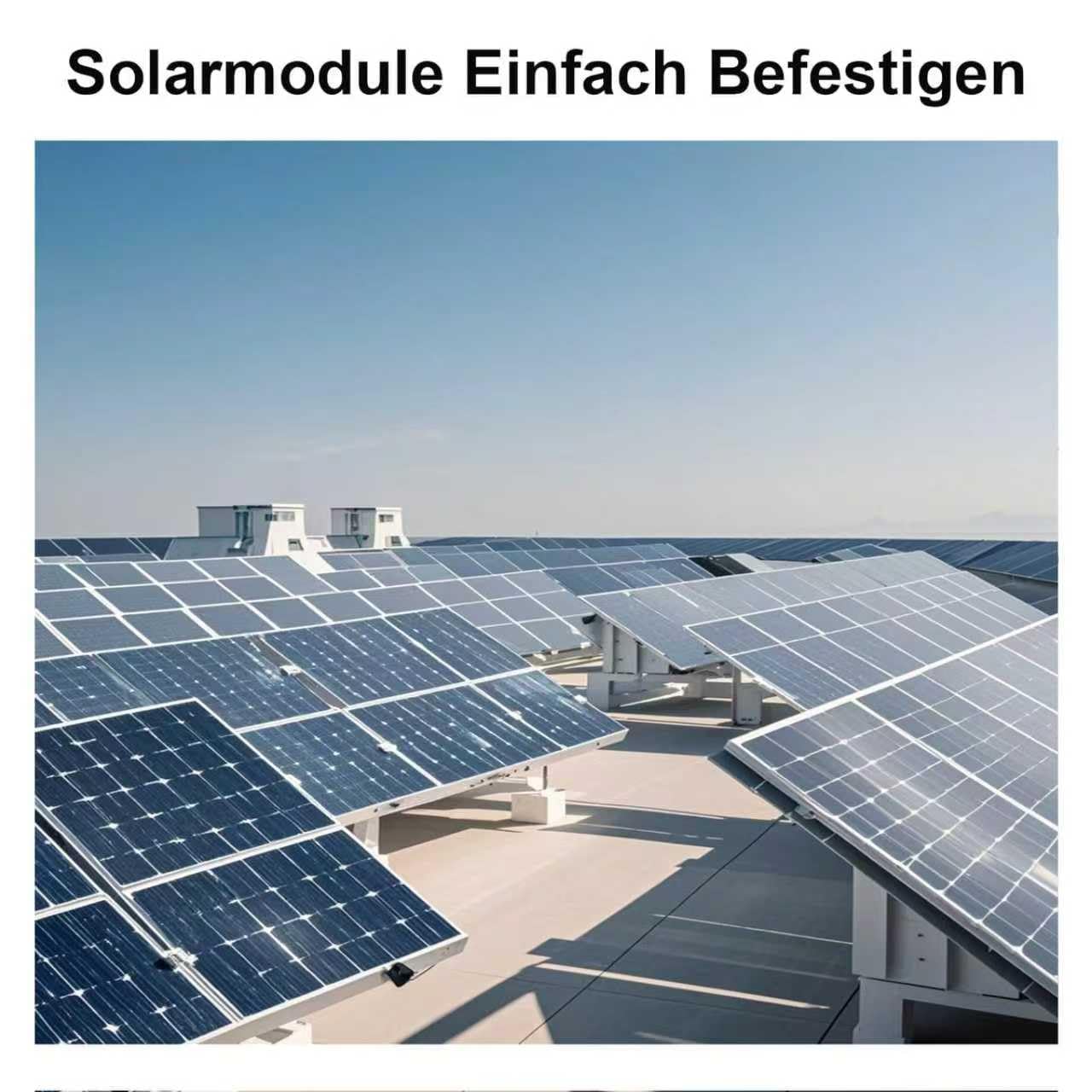 8 pezzi supporto per modulo solare da 40 mm, morsetti terminali terminali in alluminio PV nero, pannello solare con supporto a Z, morsetto solare regolabile per tetti, camper, barche e pareti