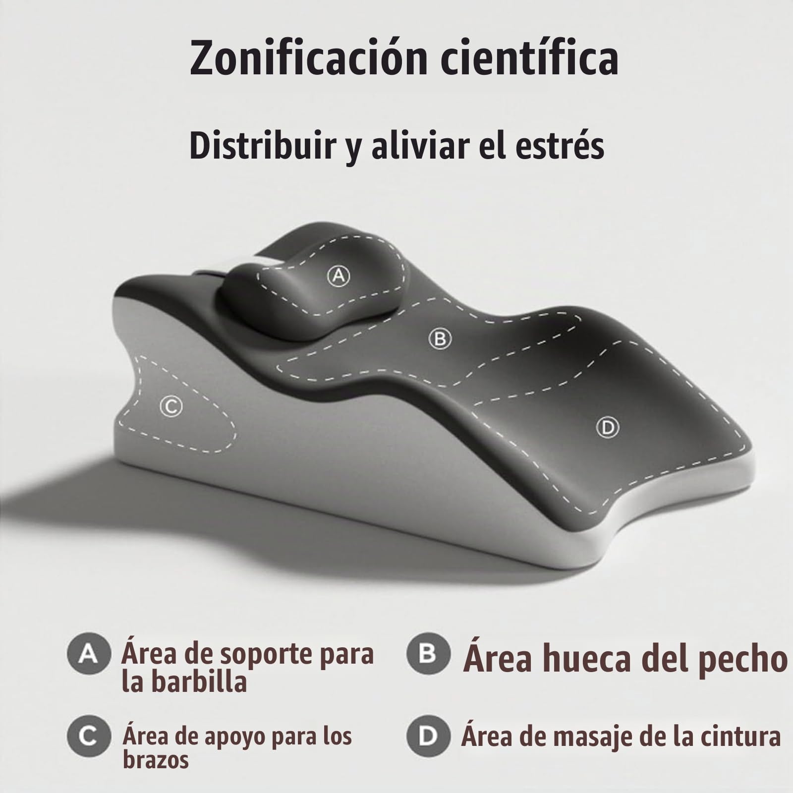 Almohada sexual para parejas, almohada sexual multifuncional para la interacción, cojín lumbar ergonómico para la postura, cojín para glúteos, almohada de espuma viscoelás(Size:60*36*22cm,Color:Beige)