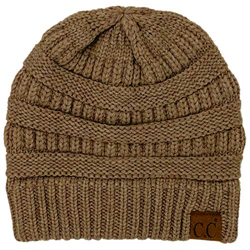 Image of Hatsandscarf CC Exclusives Solid Color Beanie Tail Hat for Adult (MB-20A)