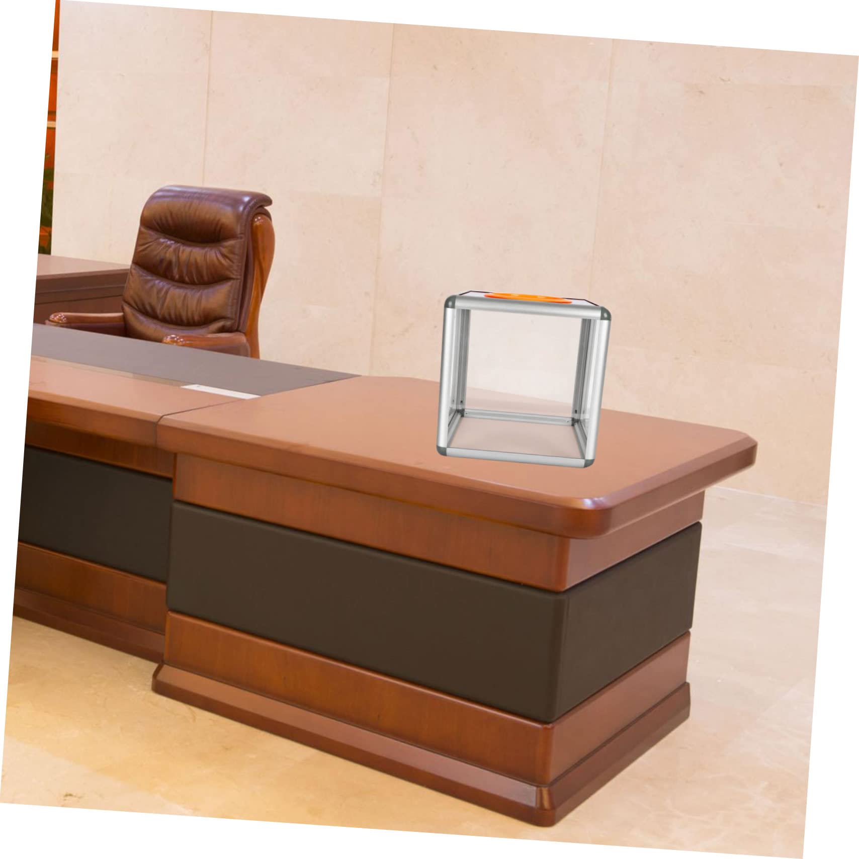 Caja Transparente Borde de Aleación de Aluminio para Sorteos de Lotería Diseño Seguro Cerradura Adecuado para Sugerencias y Papeleo en Oficina