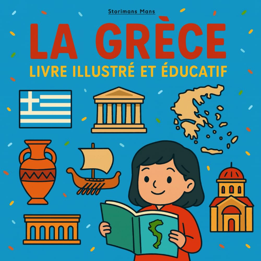 La Grèce - Livre illustré et éducatif: Illustrations colorées et faits fascinants pour les enfants de 7 à 12