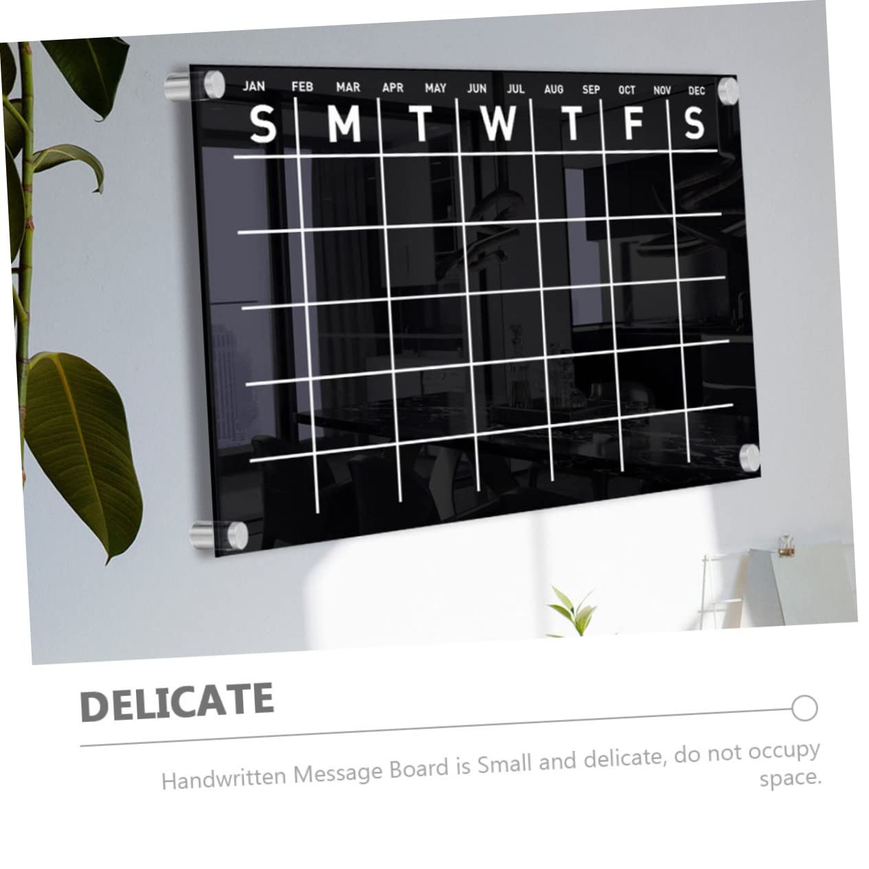 Artibetter Abwischbarer Wochenwandkalender aus Acryl mit Hängender Memotafel Leicht und Chic für Büro und Shop zur Dekorativen Wochenplaner Schreibtafel