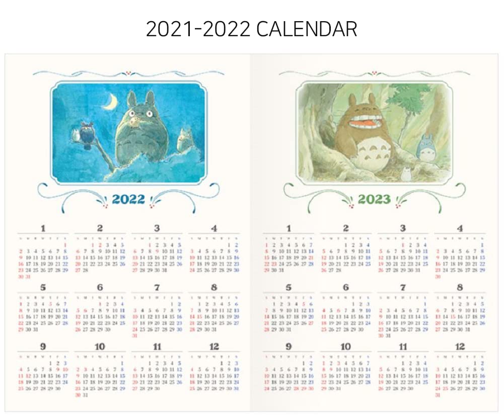 Amazon.com : 2021 Ghibli Studio Animation [My Neighbor Totoro] Diary  Journal Weekly Planner Scheduler Datebook Notebook (5.0 x 7.3 Inches). A  Post Card Included : Office Products