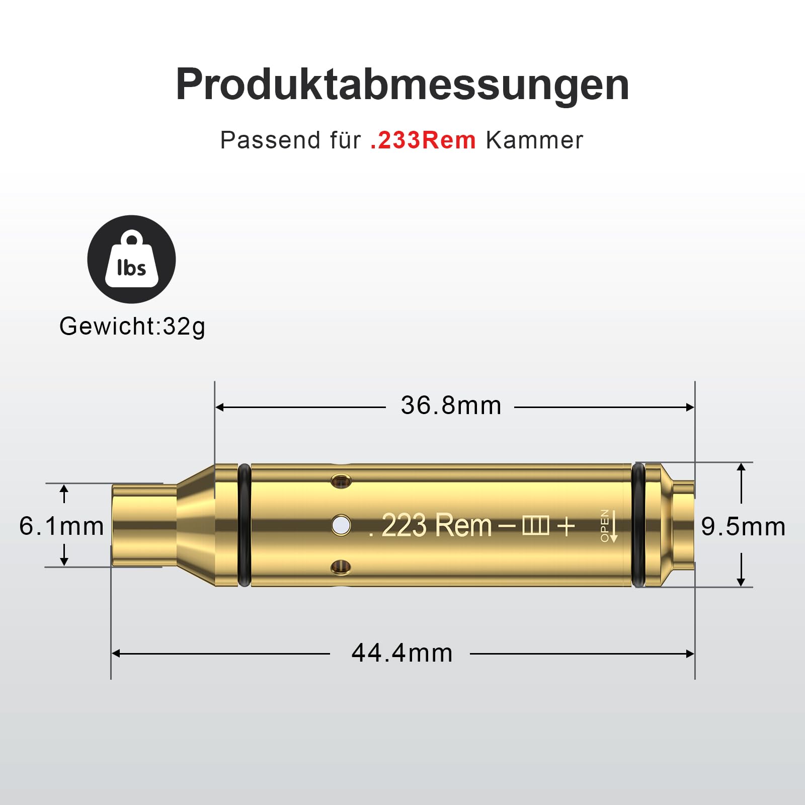 9MM/223REM/380ACP Cartouches d'entraînement Laser Système d'entraînement au tir à Sec Convient pour l'entraînement au tir à Sec avec Trois Jeux de Piles