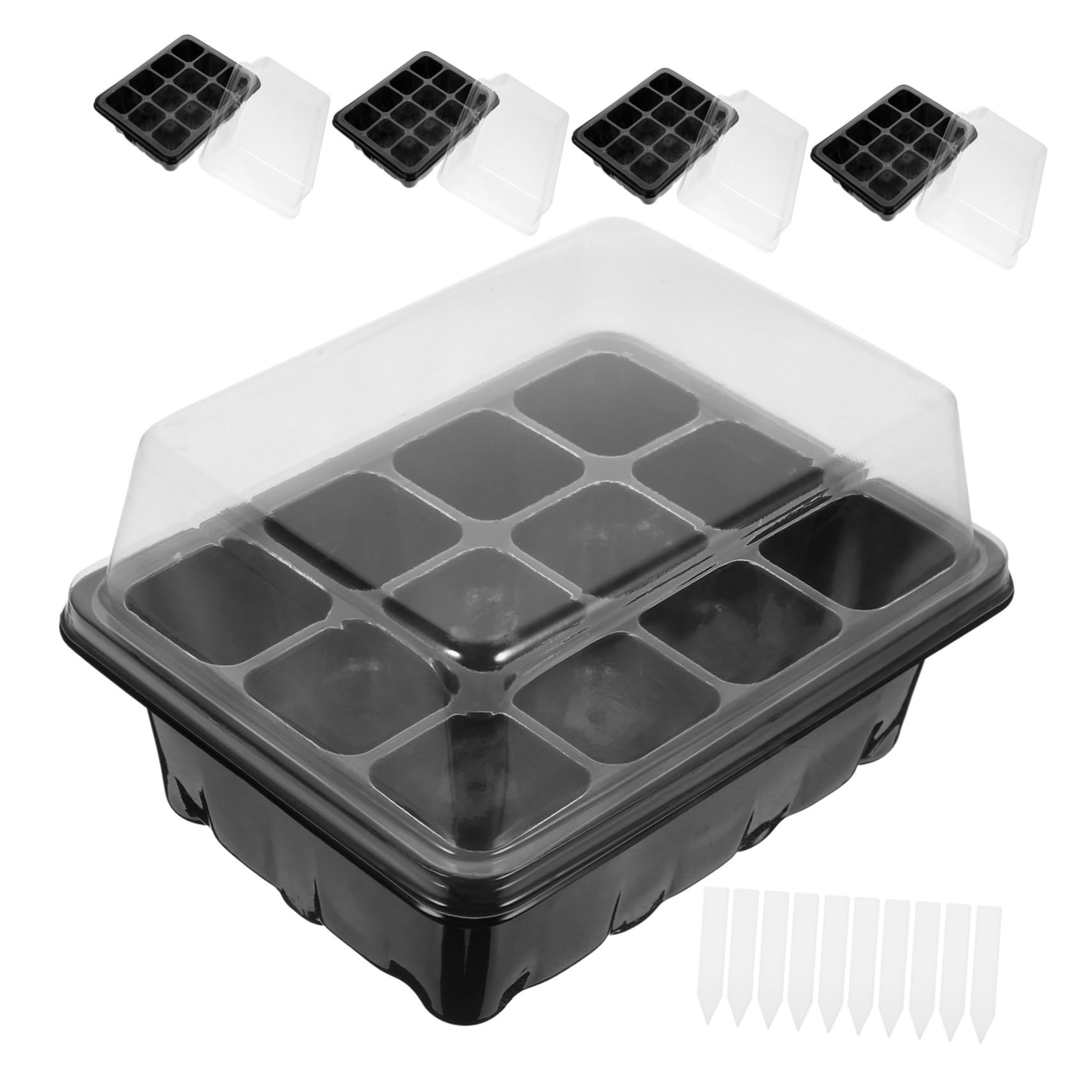 BESPORTBLE 3 Juegos Caja De Plántulas Semillas Planta Bandejas De Inicio Bandeja De Germinación Bandeja De Inicio De Celdas Bandeja De Inicio Transpirable Bandejas De Cultivo De Hortalizas