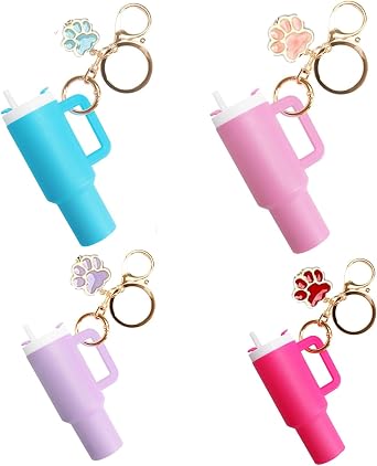 Mini Tumbler Keychain for Stanley Cup, Cute Mini Cup Keychain Chapstick Holder for Women Men Girls