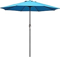 Vista 28 de Blissun - Sombrilla de aluminio para patio al aire libre de 9 pies, sombrilla de mesa para exteriores, sombrilla de jardín, sombrilla de mercado