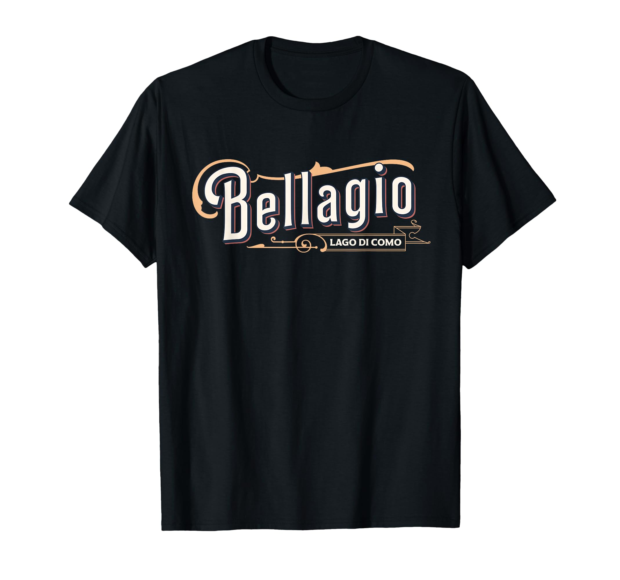 Bellagio Lake Como Retro Style T-Shirt