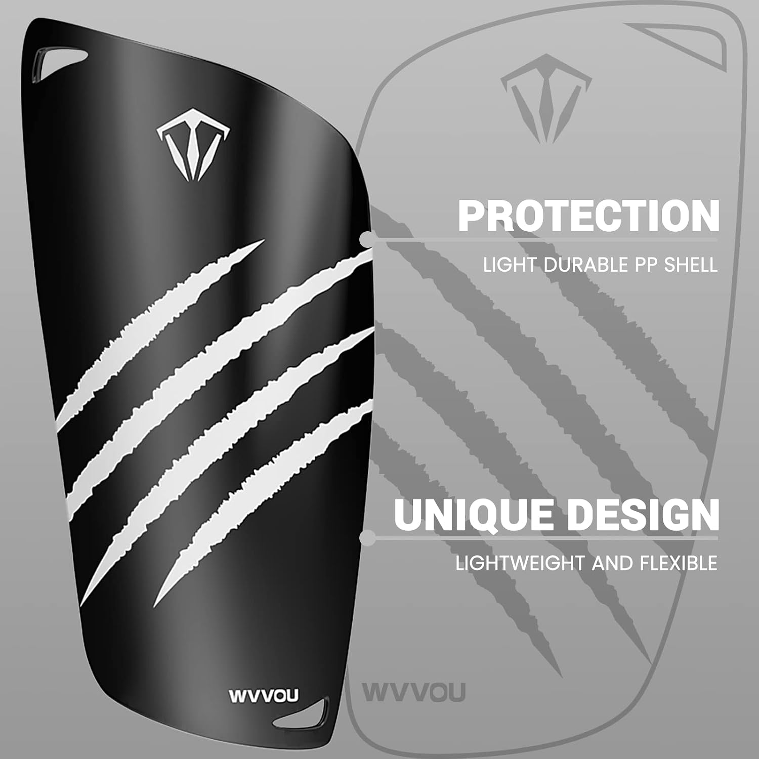 WVVOU Adult Youth Kids Soccer Shin Guards,Comprehensive Protection for Your Leg, with Cushioned Ankle Protection to Prevent Injuries