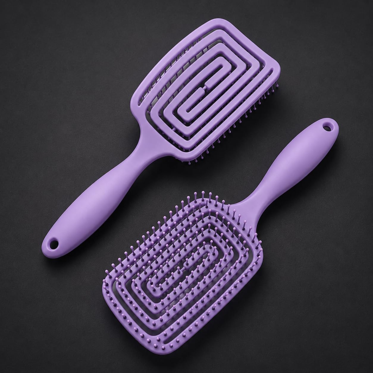 Premium 3D Detangling Hair Brush for Women & Men- Anti Hair Fall Comb for Curly, Wavy & Straight Hair | Hair Straightening Brush, Wet & Dry Styling Brush | Scalp Massager, Frizz Control & Tangle Free Grooming Brush PACK OF 1 (Purple)-picture-36