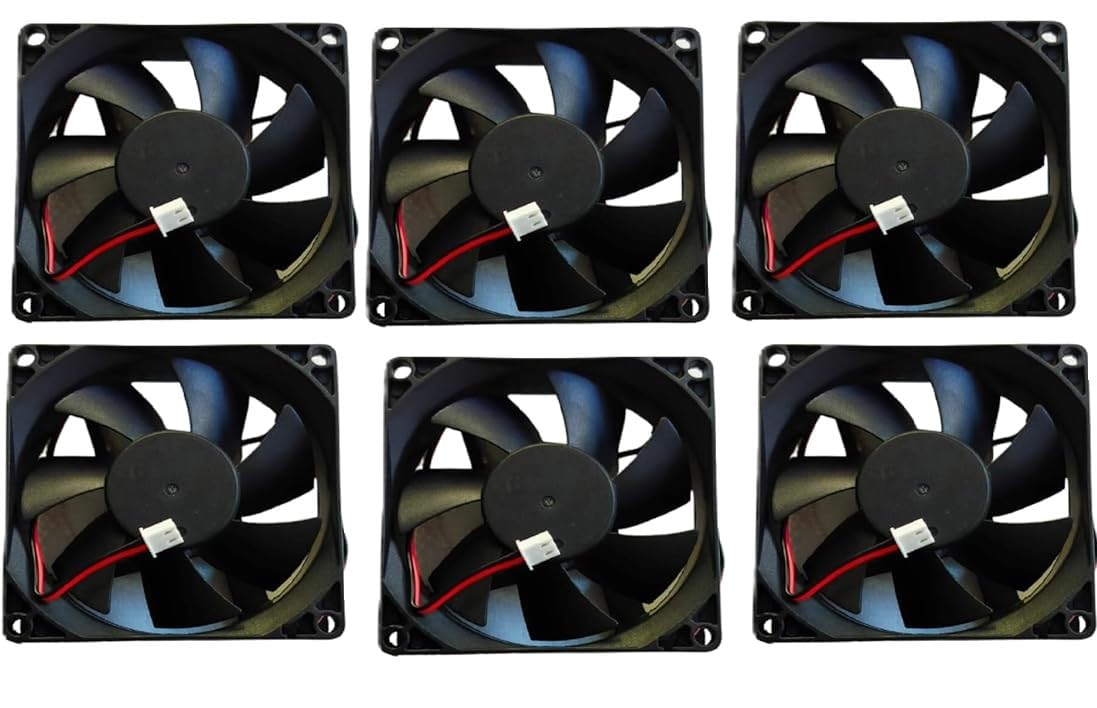 SMART ELECTRONICS Pack of 6 DC 12V Cooling Fan for DIY Incubator Cabinet & PC Case 3 inch Cooling Fan for PC Case CPU Cooler (Black) (B0CXXXDTJX) Amazon Price History, Amazon Price Tracker