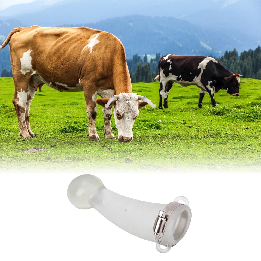 Protecteurs de corne de vache, 1 paire de protections de corne de veau en silicone à coins ronds avec cerceaux de protection élastiques et flexibles résistant à la chaleur pour bovins anti combat