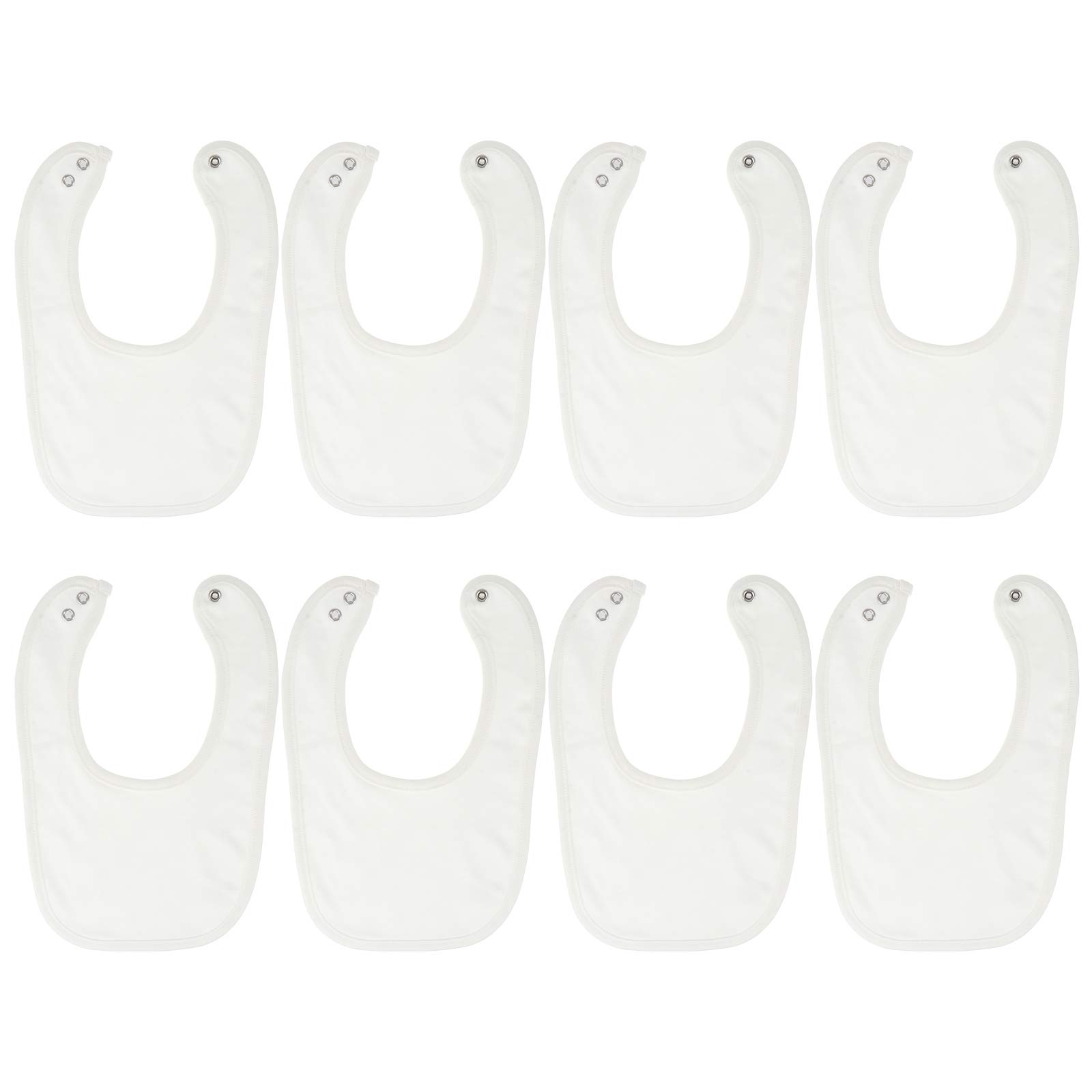 Beaupretty 8pièces Lot de Bavoirs pour Garçon Fille avec Boutons-pression Anti-bave et Adaptés aux Poussées Dentaires et Repas Plusieurs styles