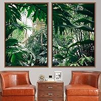 2 Piece Framed Canvas Wall Art Palm Tree Canvas Prints Home Artwork Decoration for Living Room,Bedroom - 16