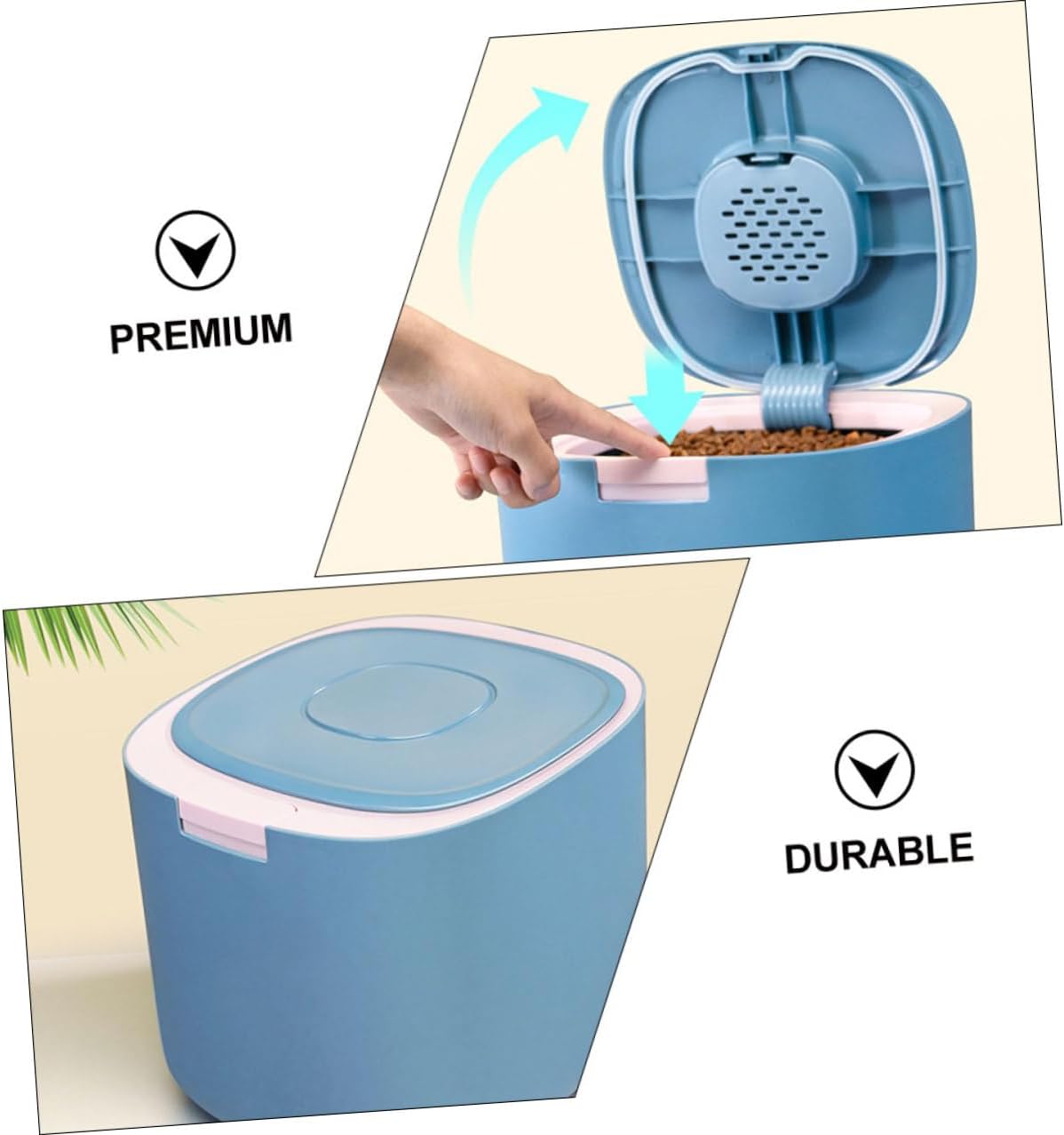 11l Sealed Pet Food Storage Container Large Capacity Grain Bucket Moisture-proof Dog Food Bin with Lid for Cat and Dog