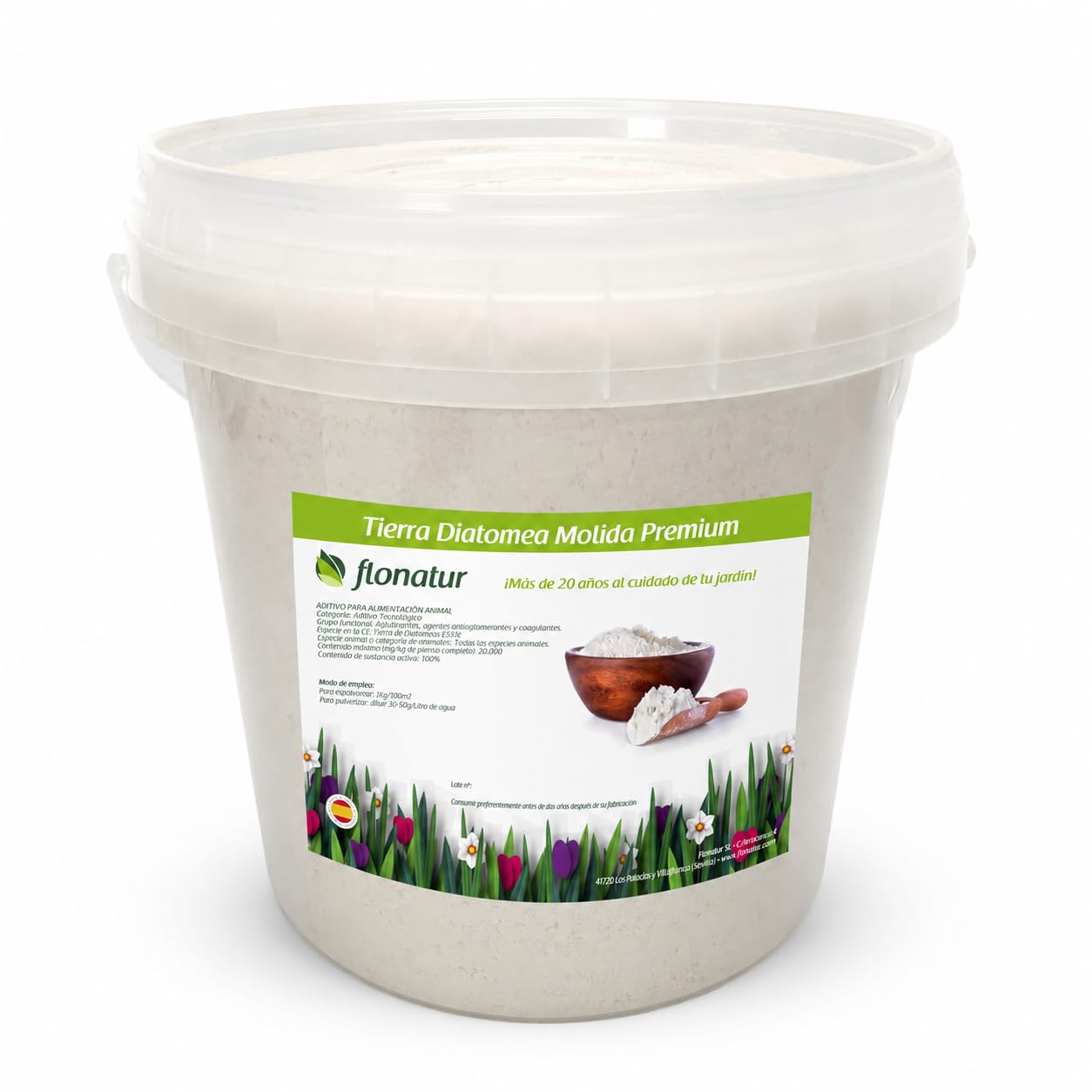Tierra diatomea molida natural 5kg, múltiples usos, tratamiento eficaz contra insectos por deshidratación y fertilizante natural, control de plagas