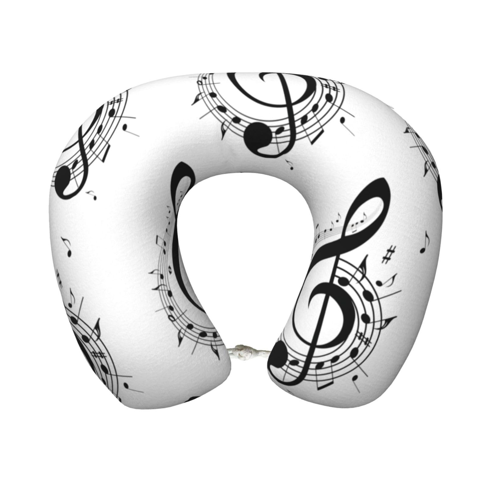 yagDAA Music12 Print U-Shape Travel Neck Pillows Memory Foam Neck Pillow For Airplane Car Office Sleeping Rest