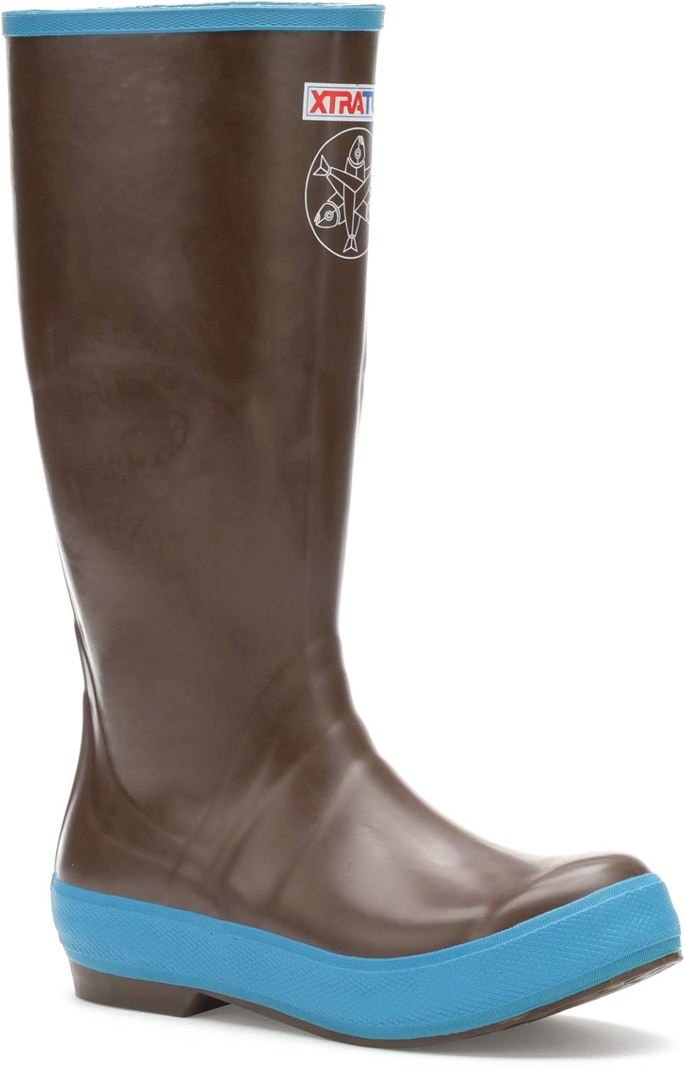 XTRATUF Women's Salmon Sisters 15 In Legacy Boot (25512), Choco/Blue W/ Whale Print, 6